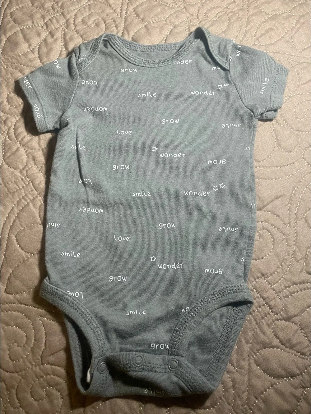 2c Carter's Baby Bodysuit 5pc lot 0-3M Cotton Short Sleeve Tagless